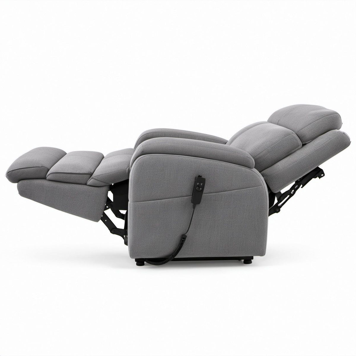 Elektrischer Relaxsessel mit Liegefunktion, Grau, Polyester, 92 x 98 x 103 cm